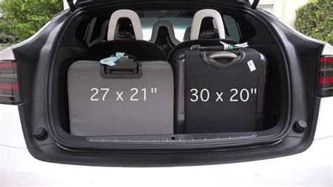 Tesla Model X Rear Cargo / Trunk Space - How many suitcases? (4K) - YouTube