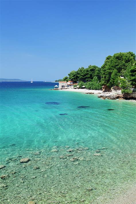 Restaurant At Beach, Bol, Brac Island Photograph by Markus Lange ...