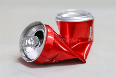 Crushed Soda Can stock image. Image of grey, drink, background - 13236045