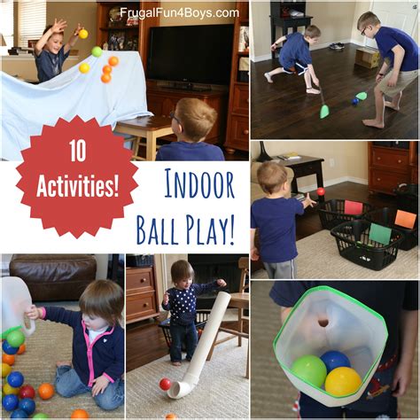 10 Ball Games for Kids - Ideas for Active Play Indoors! - Frugal Fun ...