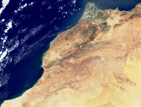 Large detailed satellite map (satellite image) of Morocco | Vidiani.com ...