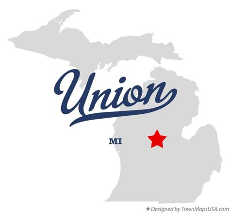 Map of Union, Isabella County, MI, Michigan