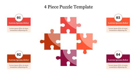 Editable 4 Piece Puzzle Template Presentation Slide | Presentation ...