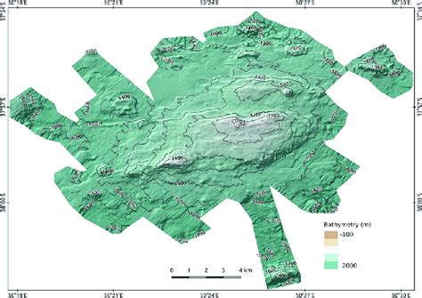 2D map of Middle of What Seamount generated by multibeam during RV ...