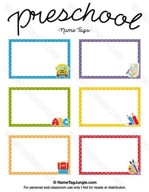 Printable Preschool Name Tags | Free PDF Download