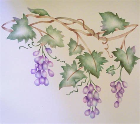 Grape vine Border Painting Stencil Wall Stencil