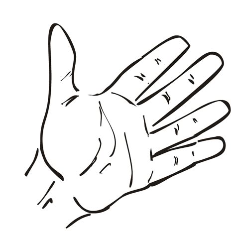 Hand Outline Template Printable - ClipArt Best