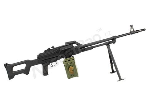 M249, M60, PKM : Airsoft machine gun PKM - black stock - AirsoftPro.cz