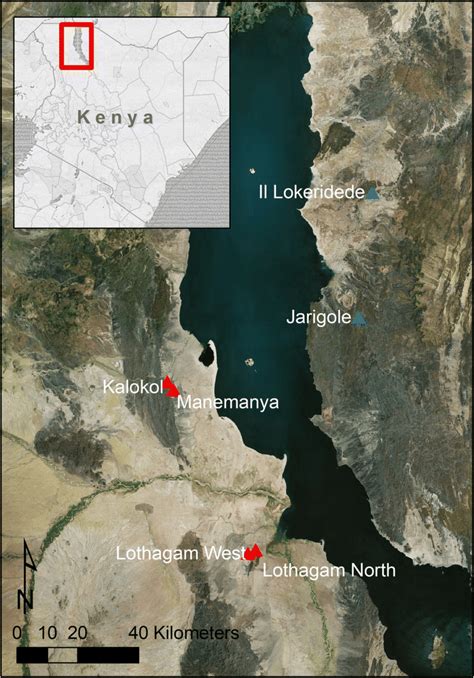 Map of pillar sites around Lake Turkana. Previously excavated sites are ...