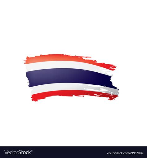 Thailand flag on a white Royalty Free Vector Image