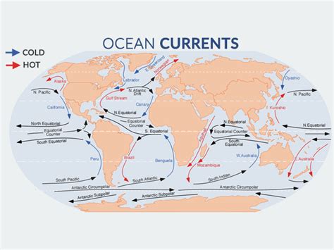 Ocean Currents Map With Labels