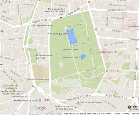 Map of Parque del Retiro