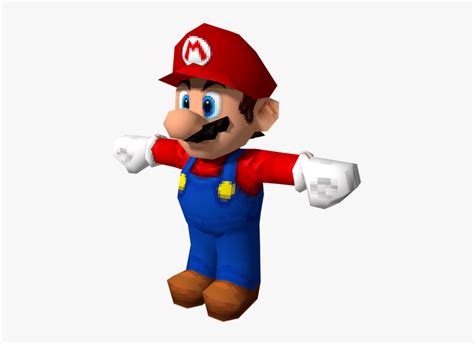 Download Zip Archive - Mario 64 Mario Model, HD Png Download ...