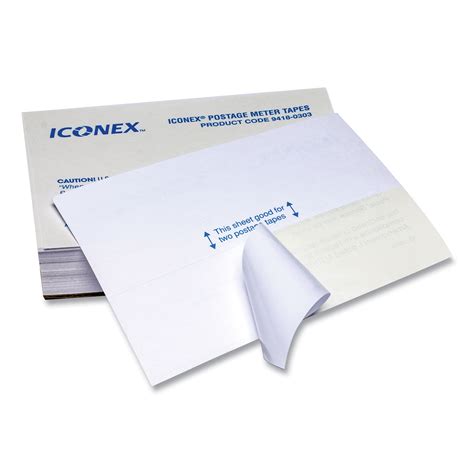 Iconex Postage Meter Labels, Double Tape Strips, 4 x 5.5 - 1.75 x 5.5 ...