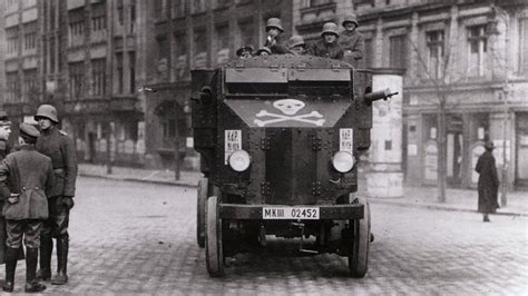 Freikorps Armoured Car patrol in Berlin, 1920. : TheGreatWarChannel