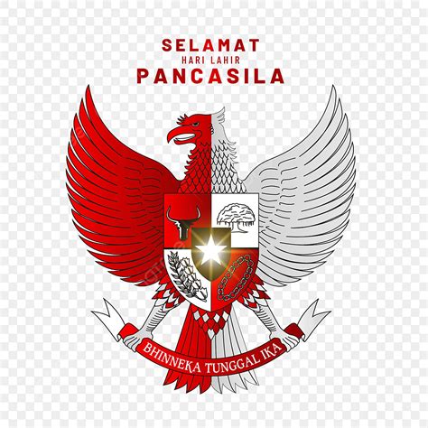 Garuda Pancasila Dengan Bendera Merah Putih Indonesia Garuda Pancasila ...