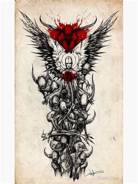 'Demon Sleeve' Canvas Print by Shawn Coss | Full sleeve tattoos, Sleeve ...