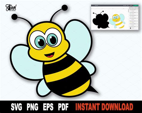 Bee SVG, Bee Clipart, Bee SVG File for Cricut, Silhouette, Bee Cut File ...