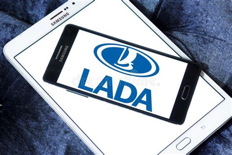 Lada car logo editorial image. Image of cellphone, signs - 76974810