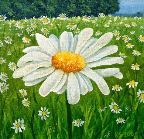 Daisy Flower Painting