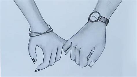 Holding Hands pencil sketch || Valentine's Day special | Holding hands ...