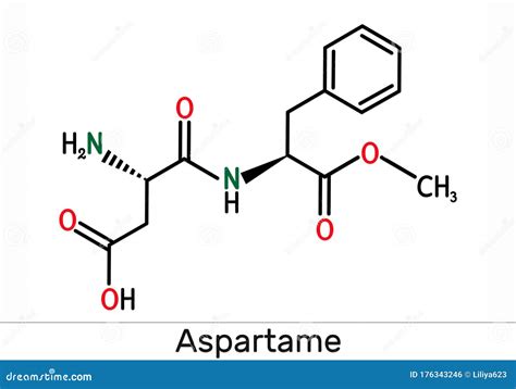 Aspartame Molecule Structure Illustration. Royalty-Free Stock ...