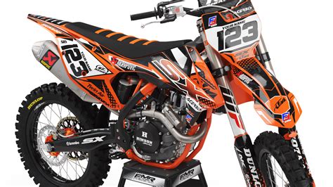 Custom dirt bike Graphics kit ktm FACTORY ENERGY CA33C orange | custom ...