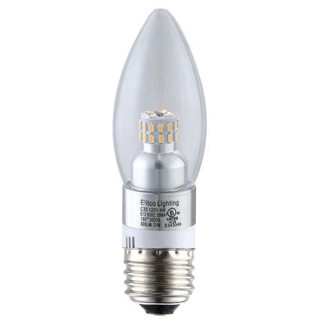 Elegant Lighting 35W Equivalent Cool White E12 Dimmable LED Light Bulb ...