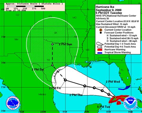 Hurricane Ike Forecast Changes