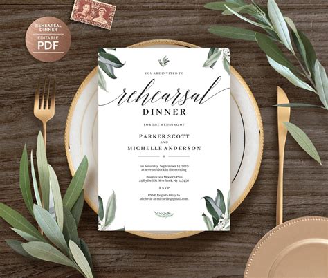 Dinner Party Invitation Templates