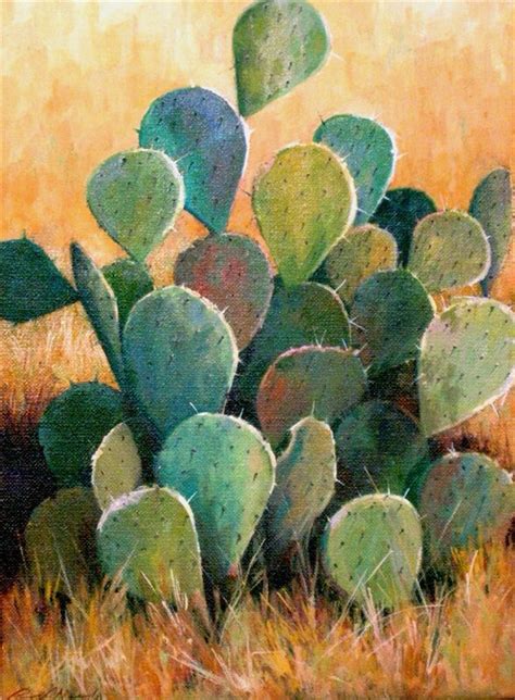 Cactus paintings, Cactus painting, Cactus art