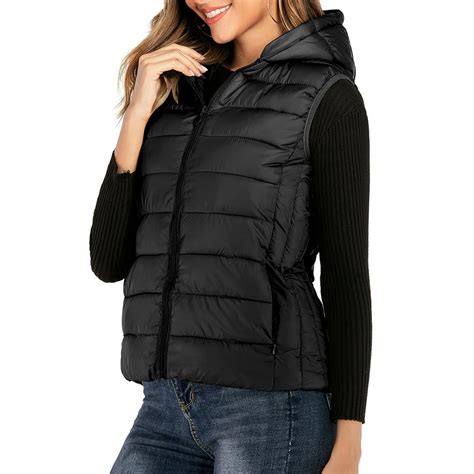 Women Plus Size Lightweight Water-Resistant Packable Down Vest Gilet ...