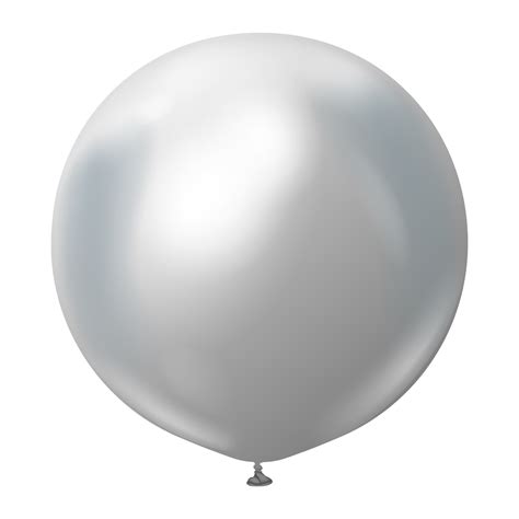 36" Mirror (Chrome) Latex Balloons - Silver (2CT) | Kalisan U.K. Limited