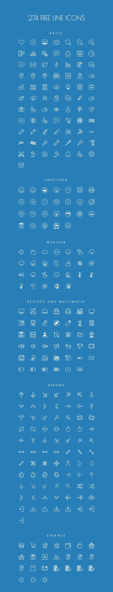 60 free outline icon sets perfect for contemporary designs | Icone ...