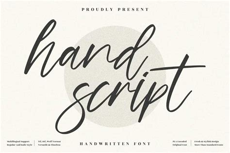 Hand Script Font - Dfonts