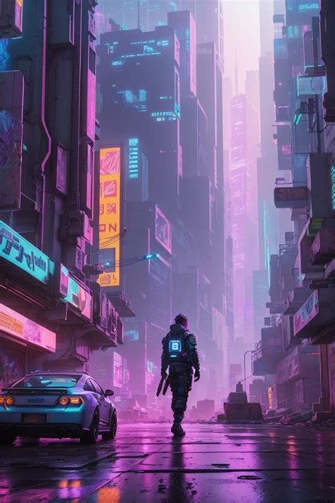 A bustling cyberpunk street by xRebelYellx on DeviantArt