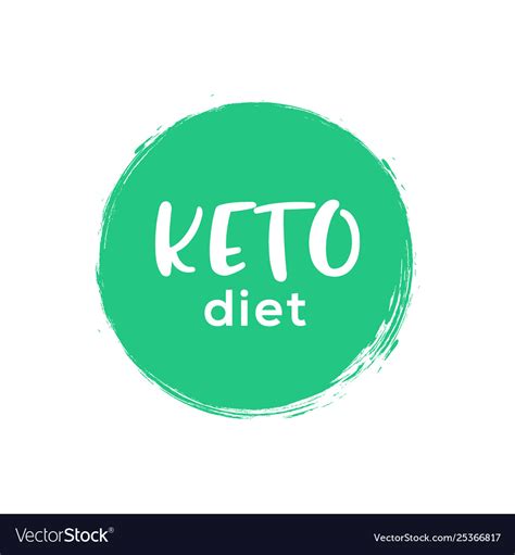 Keto icon badge logo ketogenic diet stamp Vector Image