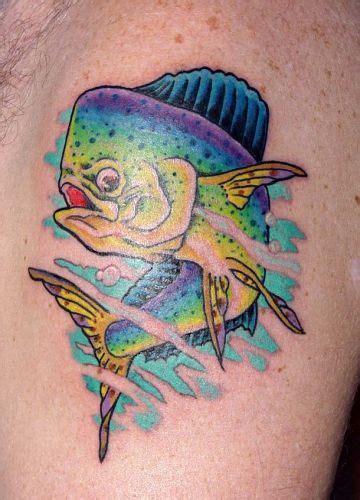 Mahi tattoo | Tattoos, Symbolic tattoos, Fish drawings