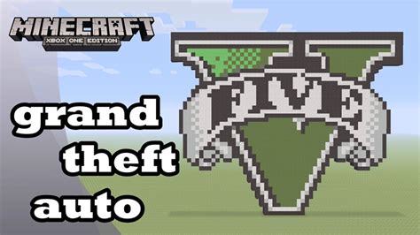 Minecraft: Pixel Art Tutorial and Showcase: Grand Theft Auto V Logo ...