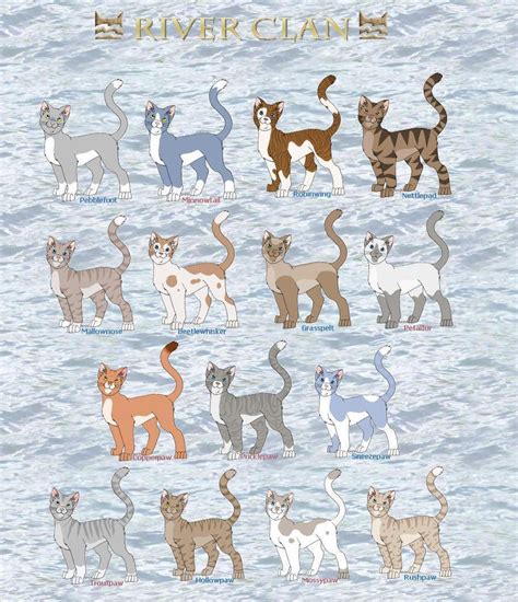 More RiverClan Cats by funlakota on DeviantArt