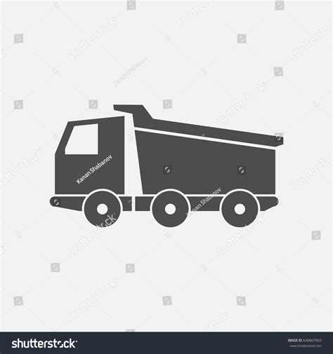 Truck Simple Icon Monochrome Illustration Stock Vector (Royalty Free ...