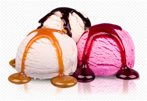 HD Three Ice Cream Flavors Scoops PNG | Citypng