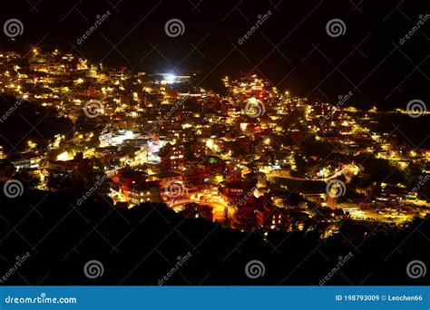 The Jiufen Old Street at Night in Taipei Taiwan, Stock Image - Image of ...