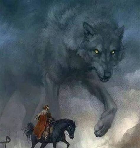 Fenrir The Mighty Wolf. One of the sons of Loki and said to be the ...