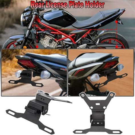 Allotmark Motorcycle Accessories Parts License Plate Holder Tail Light ...