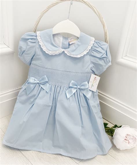 Traditional Light Blue Dress | Toddler & Baby Blue Dress | Bumpalumpa.