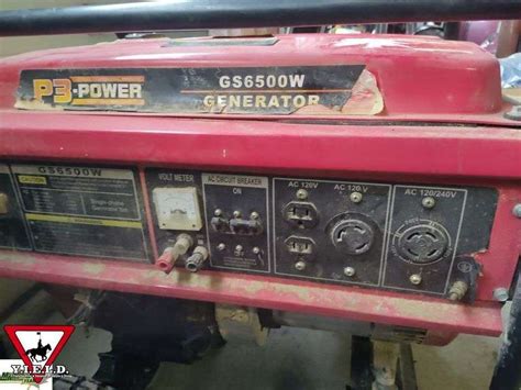 P3 Power GS6500 Generator - Michener Allen Auctioneering Ltd