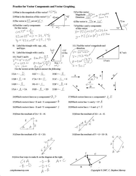 Vector Addition Worksheet With Answers – Imsyaf.com