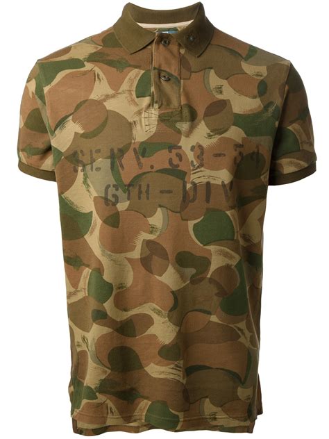 Polo Ralph Lauren Camouflage Polo Shirt in Green for Men - Lyst