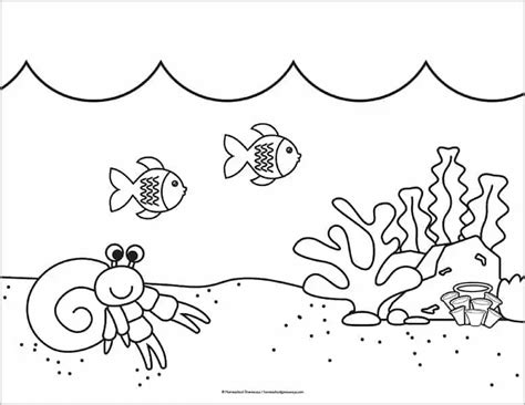 Ocean Habitat Coloring Pages